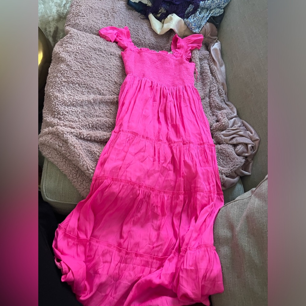 Hot pink sun dress